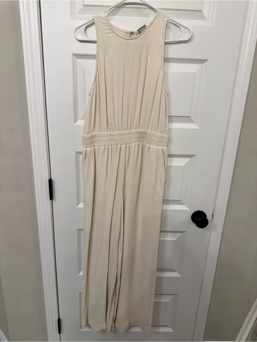 a new day Cream Sleeveless Maxi Jumpsuit